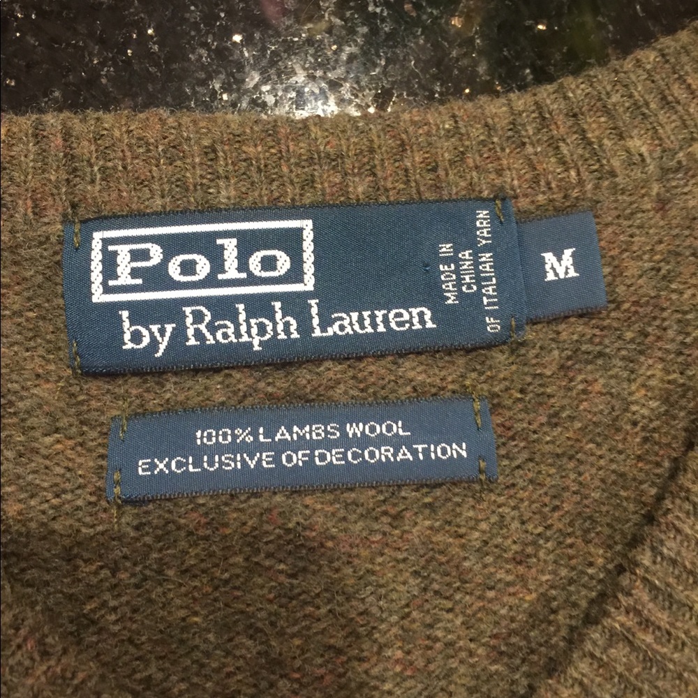 Men’s Polo by Ralph Loren 100% lambs wool sweater